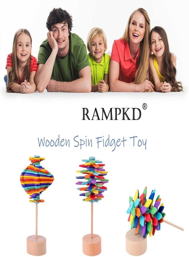 RAMPKD Rotating Lollipop Toy Tree - Fun Stress Relief Toy for Kids & Adults | Engaging Wooden Playing Toy | Ideal for Anxiety Relief, Focus, and Fine Motor Skills for All Ages! - Image 3